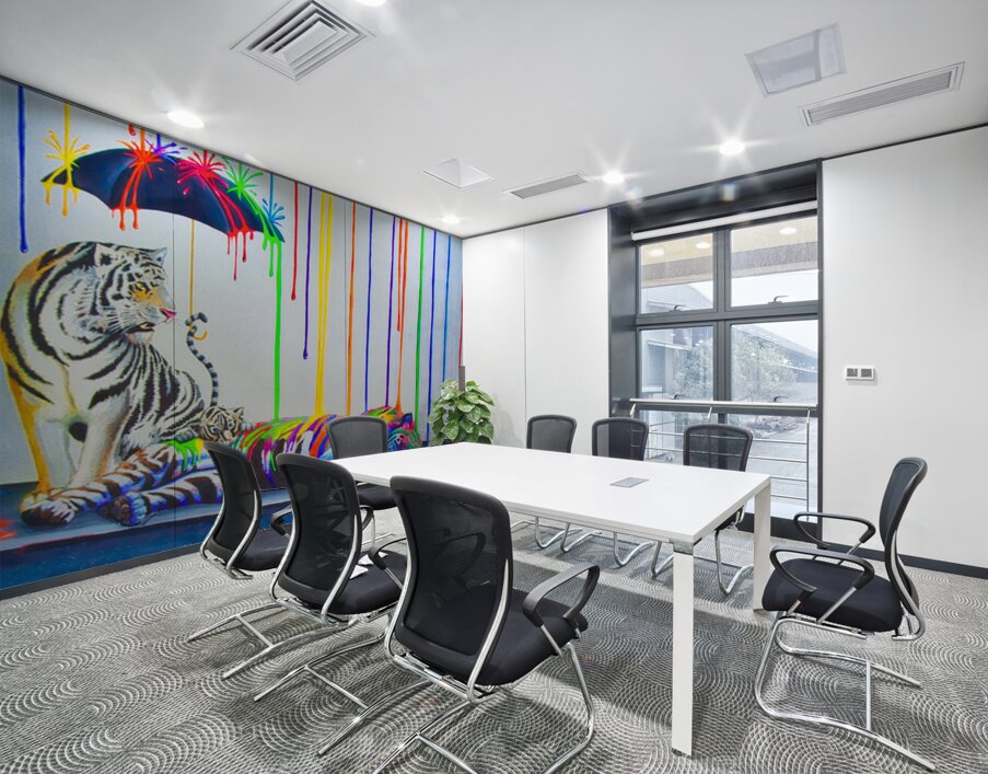 MULTICOLORD RAINDROPS  Wall Printing