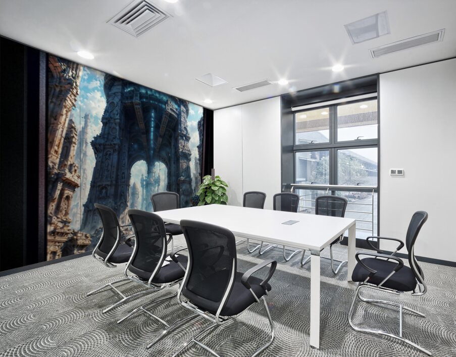 Destruction Of Eslivan A Chronicle Of The Fall Of Trevus Captivating AI Concept Art by Xzendor7 Wall Printing