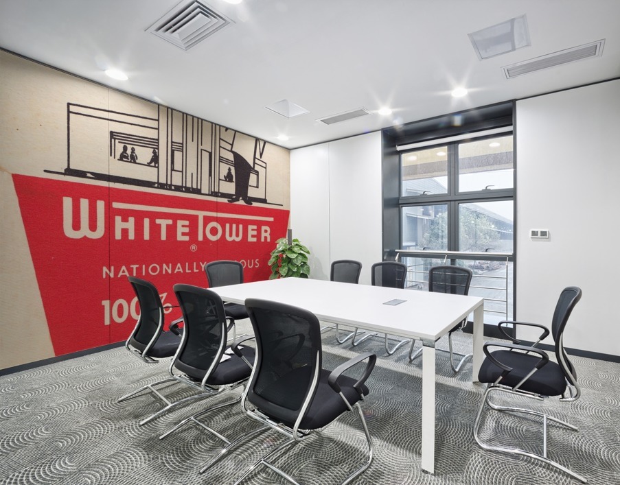 white tower hamburger ad Wall Printing