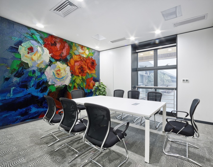 Bouquet of red and white roses Wall Printing