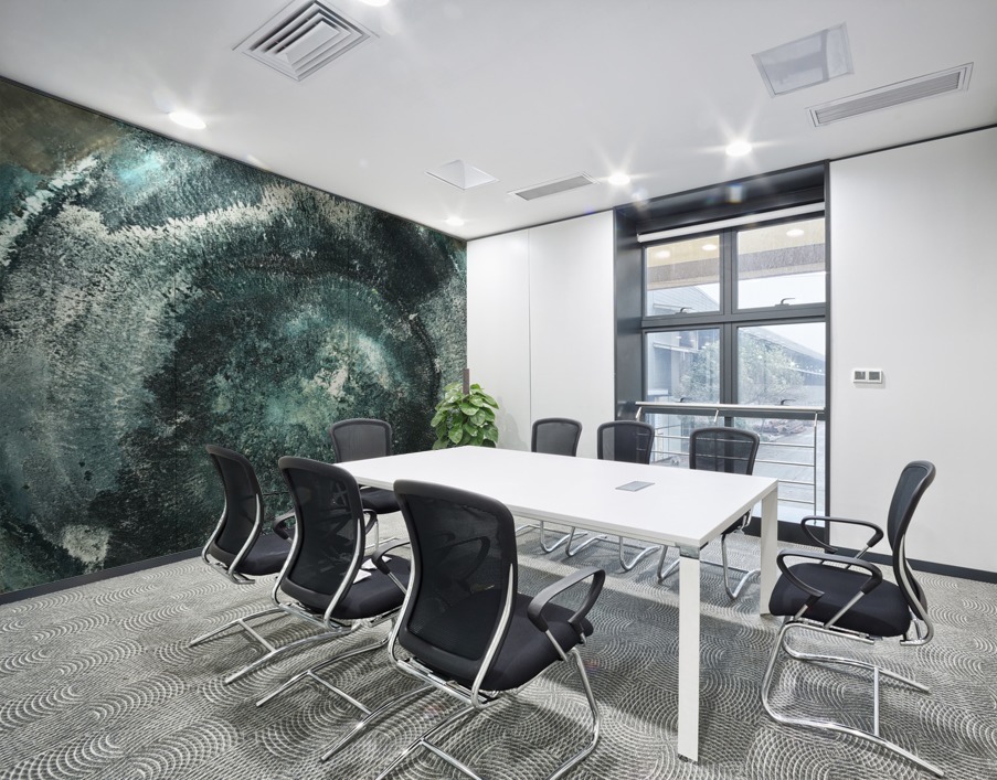 Crystal Midnights in Indigo Wall Printing