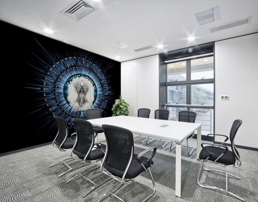 Arsencia Ethereal Silver Light Fractal Art Wall Printing