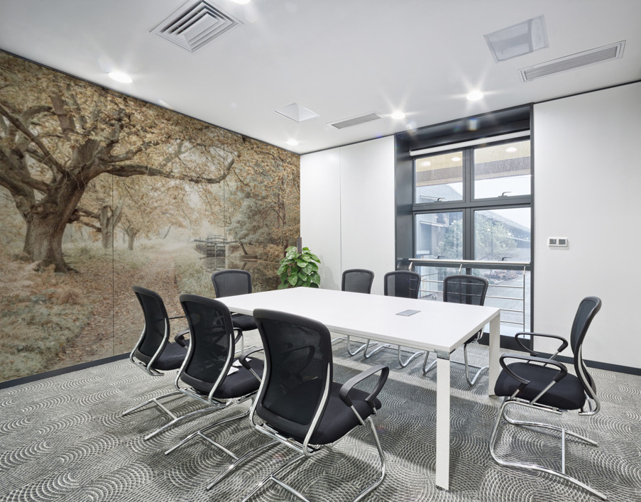 Canal through a forest Wall Printing