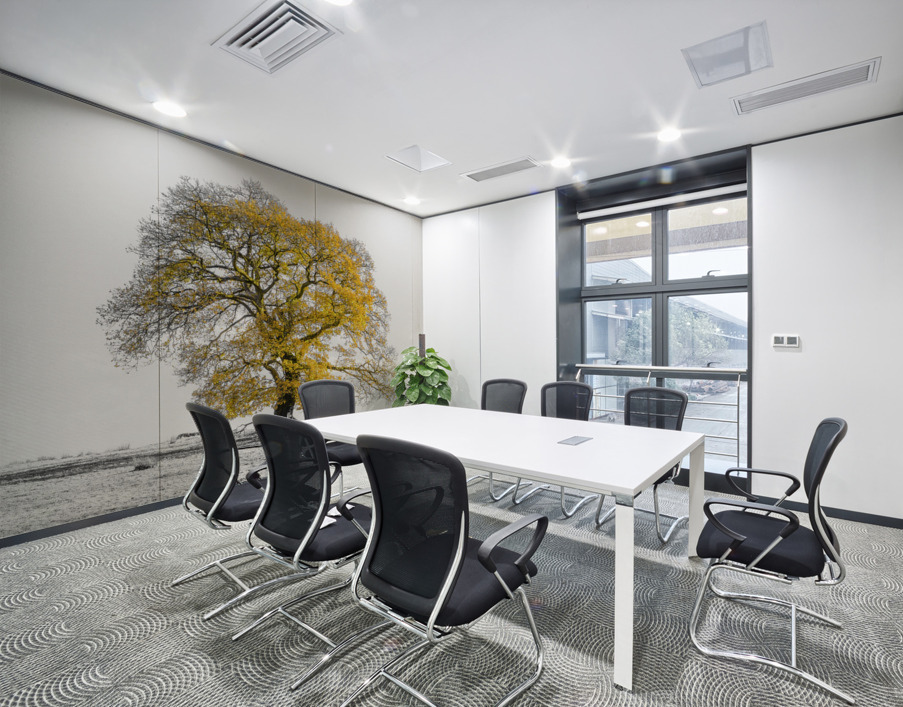 Tree on a hill, yellow, gold Wall Printing
