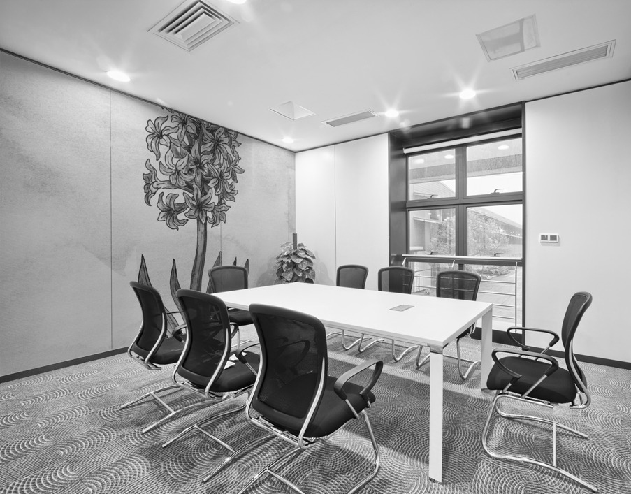 Hyacinth Simple Gray Botanical Flower On Watercolor Marble  Wall Printing