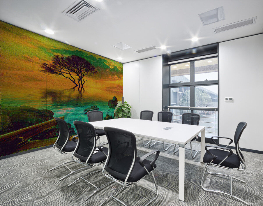 Flowing Waters Tree Wall Printing