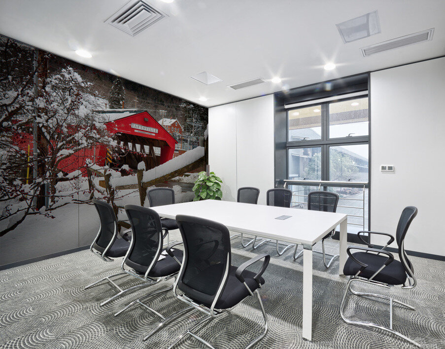 Taftsville covered Bridge VT in Winter Wall Printing