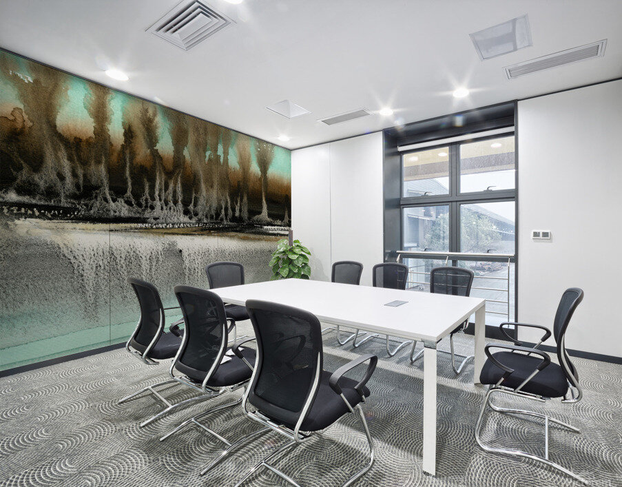 Turquoise watercolor landscape 5 Wall Printing