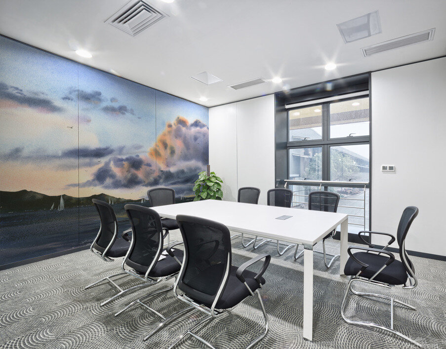 Sea and pink clouds Wall Printing