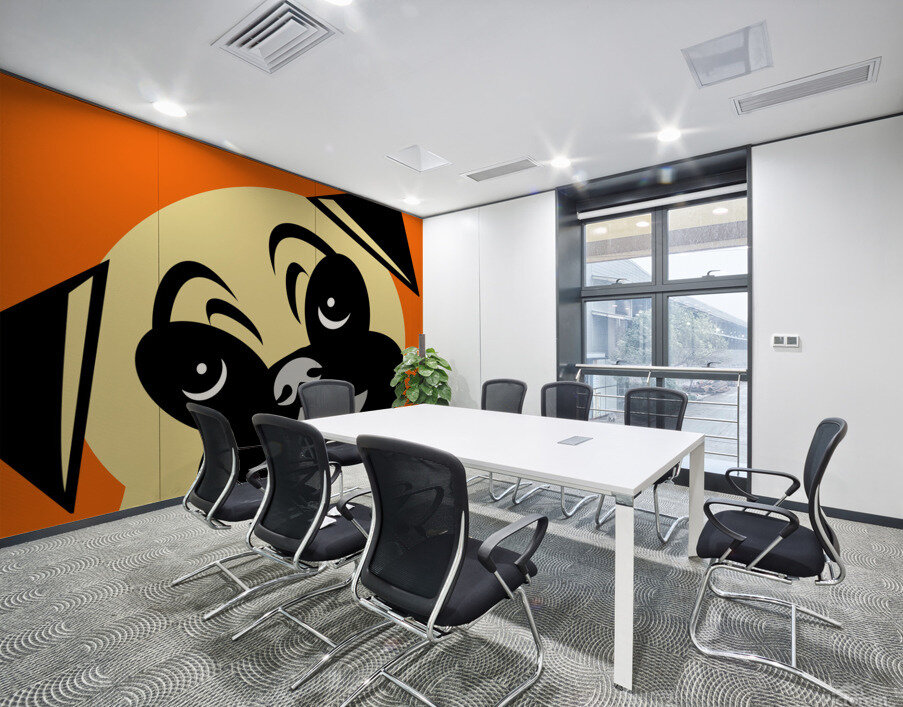 Cute Pug Dog Wall Printing