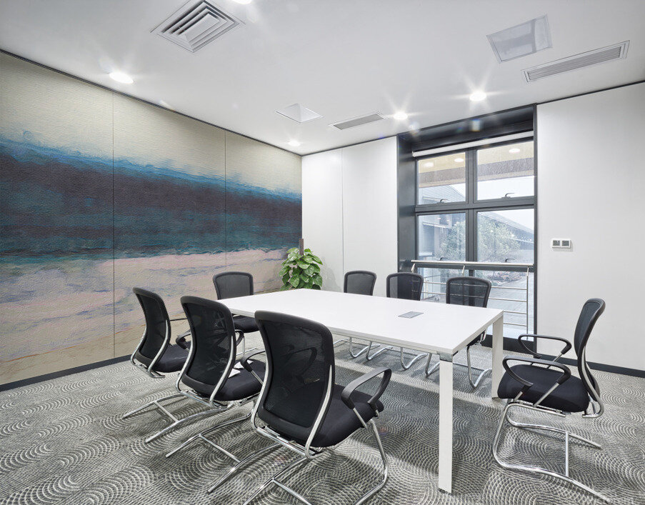 Blue Waves Wall Printing