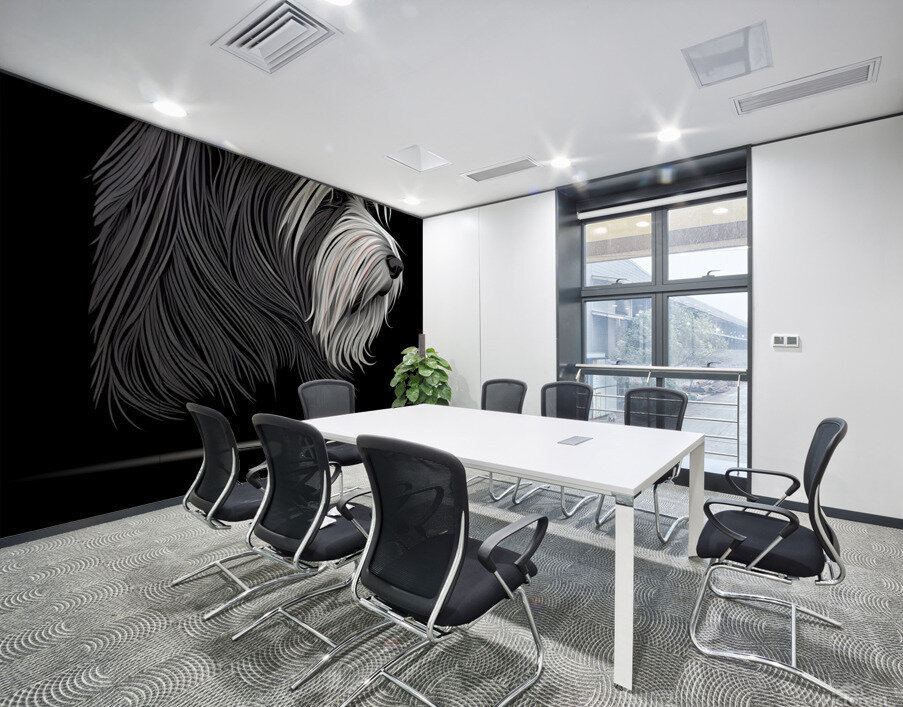 Bearded Collie Portrait Wall Printing