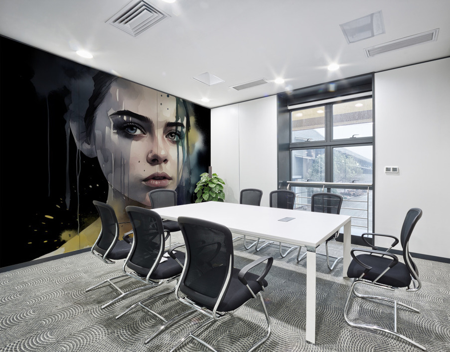 Girl watercolor no.4 Wall Printing