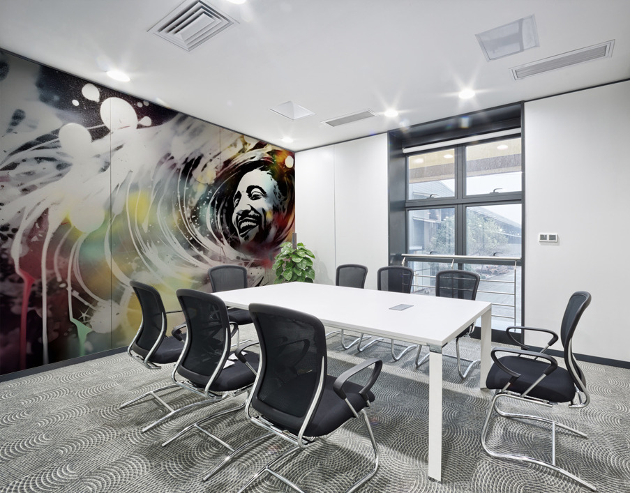 White Graffiti Reggae Wall Printing