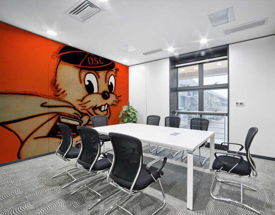 Vintage Oregon State Beaver Cartoon Art Wall Printing