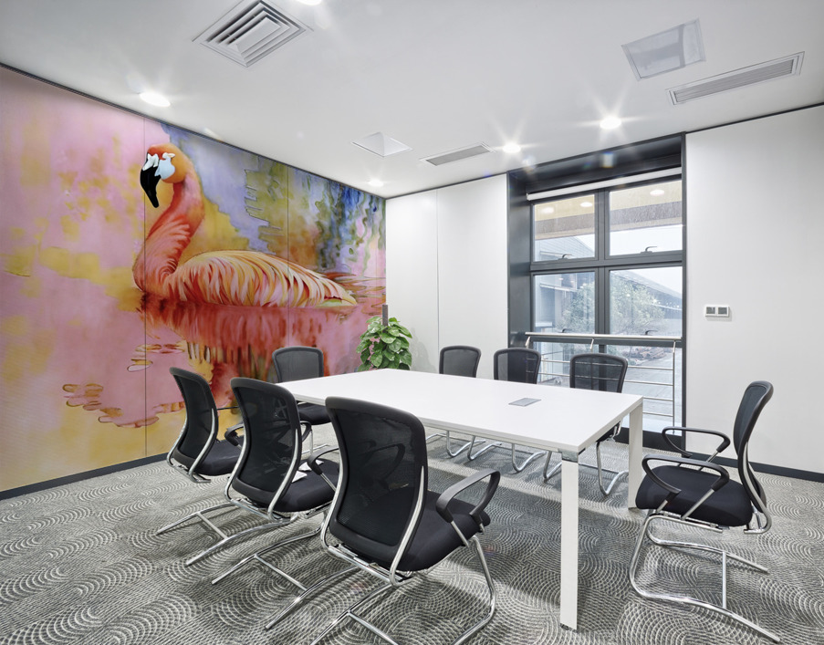 Pastel Pink Flamingo  Wall Printing