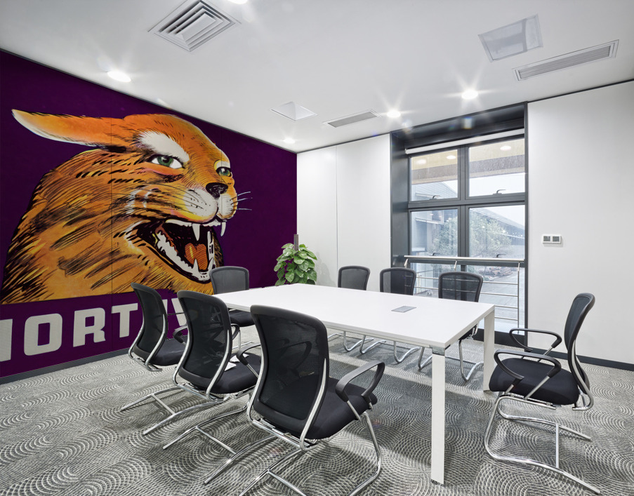 Vintage Northwestern Wildcat Art Wall Printing