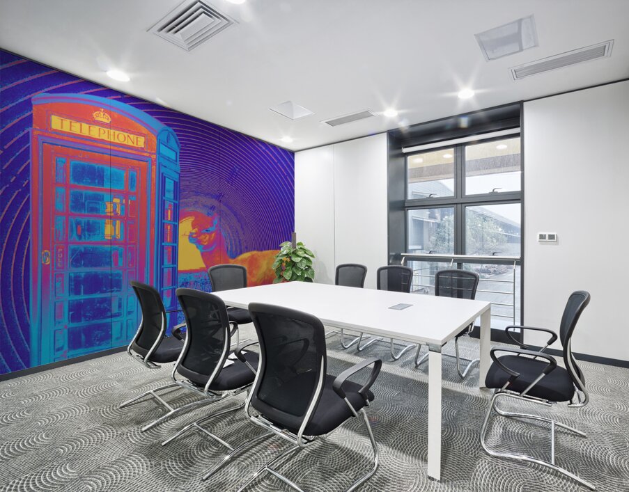 Tunnel Phone Box Lama and Randomness in the Scottish Highlands  Wall Printing