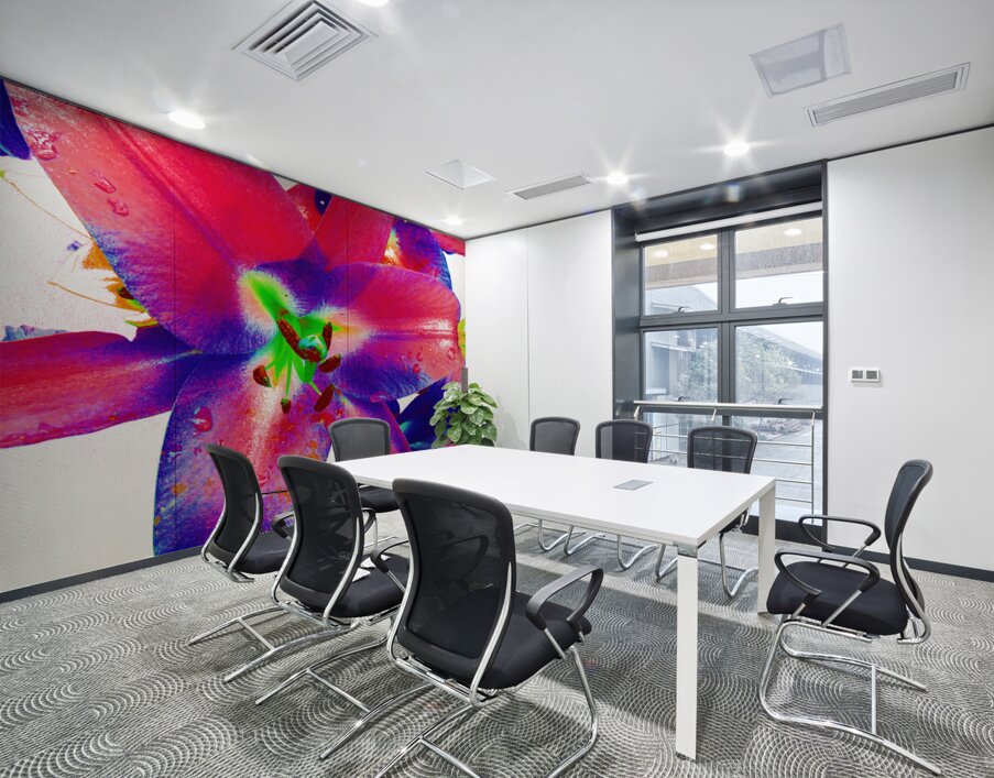 Vibrant Pop Art Lilies Wall Printing