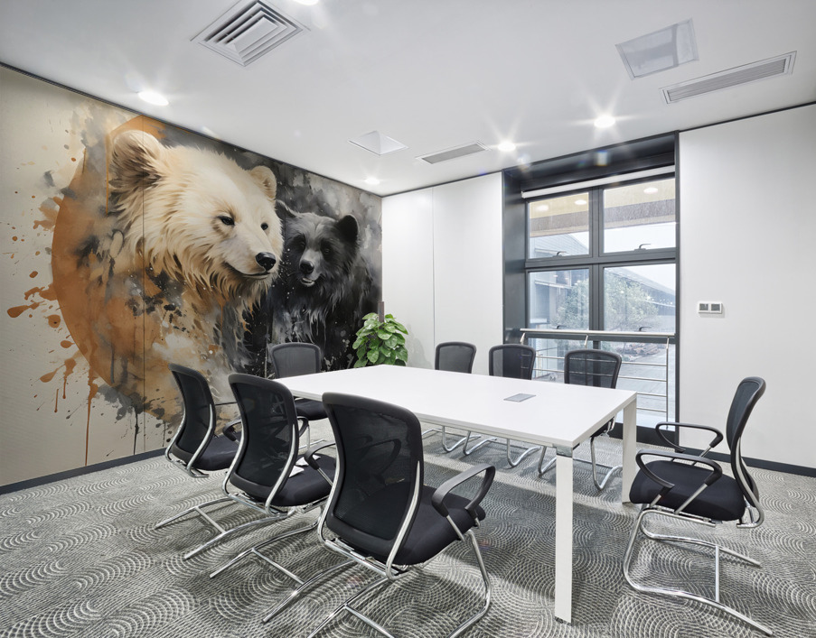 Yin Yang Polar Bears 3 Wall Printing