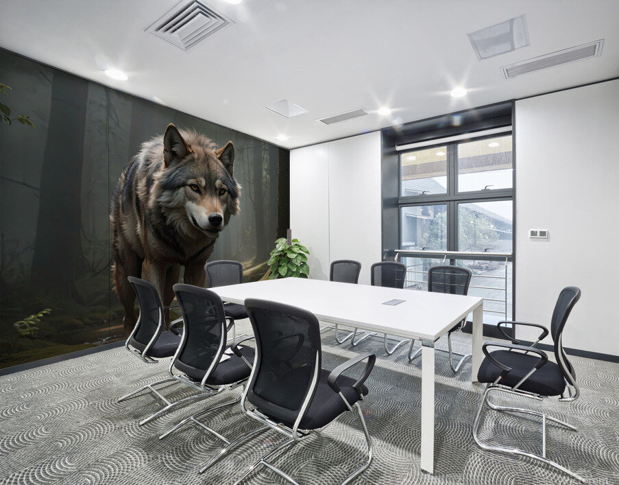 Realistic Wildlife Encounter Photography Wall Printing