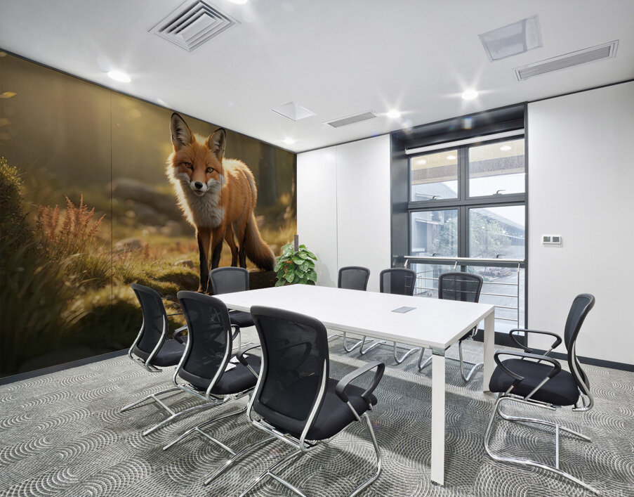 Photorealistic Fox Environment Wall Printing