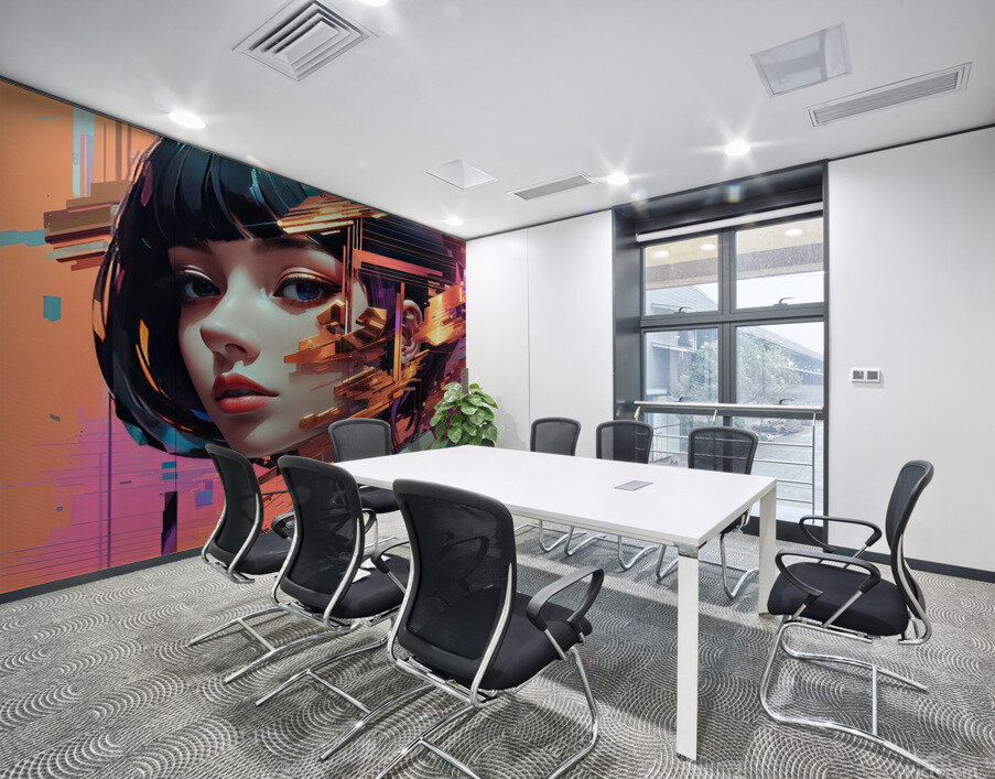 Glitch Aesthetics Dynamic art Wall Printing