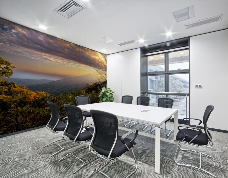 Virginia Blue Ridge Parkway Sunset Fog Wall Printing