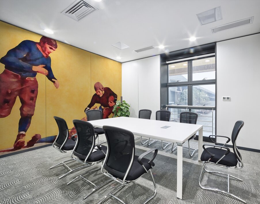 1920 Gridiron Action Wall Printing