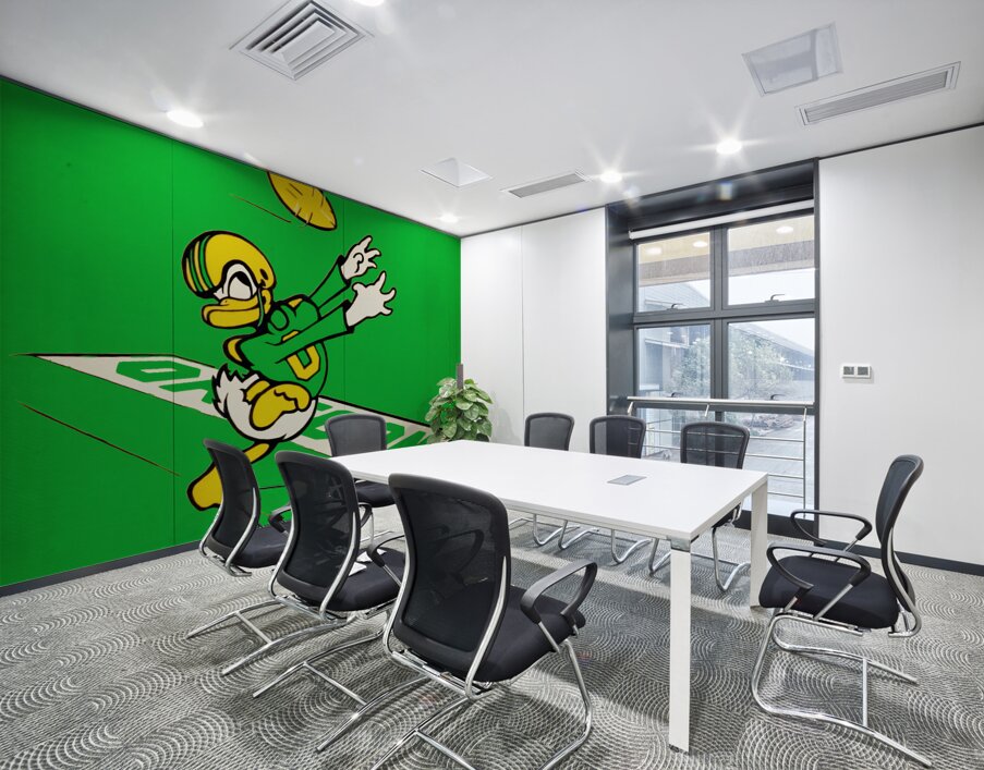 Oregon Duck Throwback Cartoon Art Wall Printing