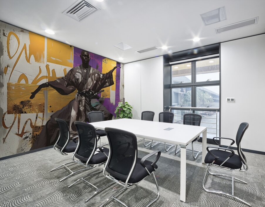 Op Art Samurai 10 Wall Printing