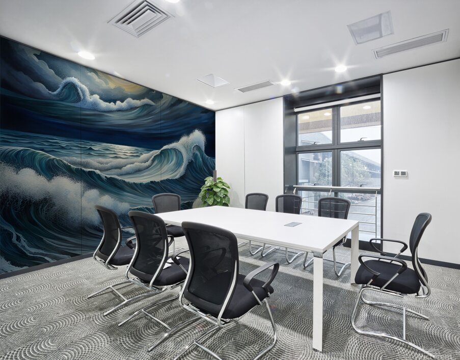 waves storm sea Wall Printing