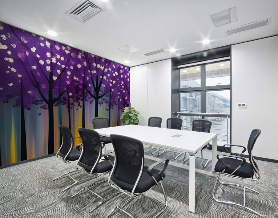 trees painting forest Wall Printing