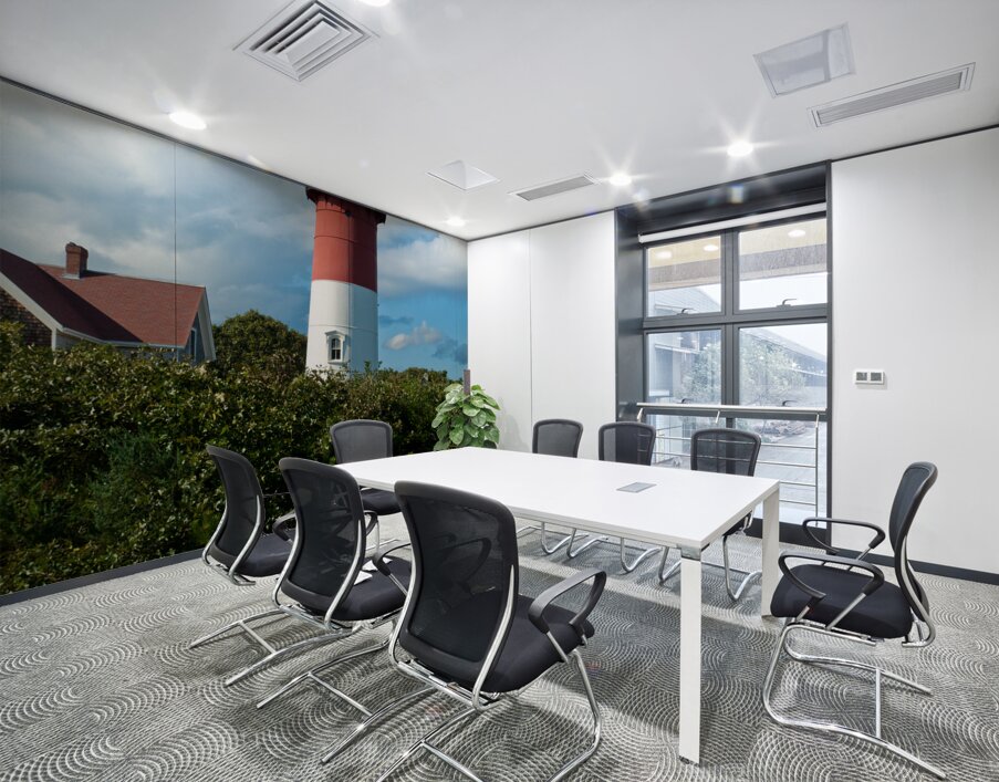 Striped Tower of Nauset Lighthouse on Cape Cod in Massachusetts Wall Printing