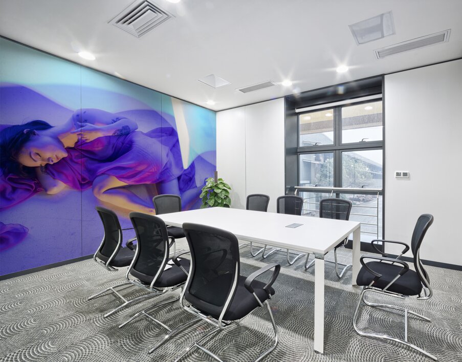 Light Waves Wall Printing