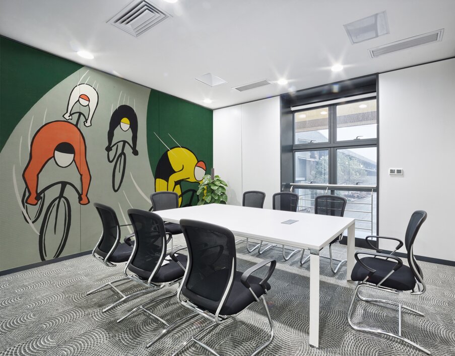 1950s bike racing art Wall Printing