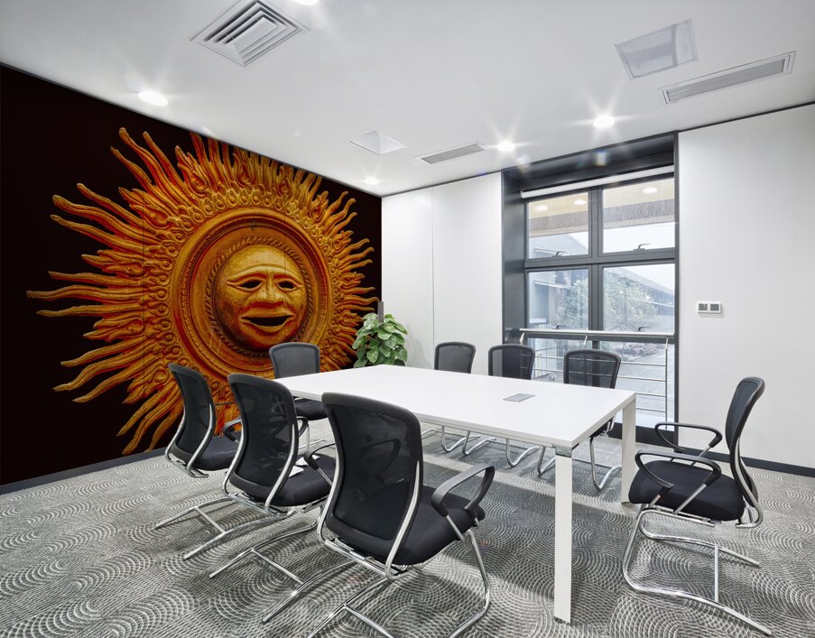 Aztec Sun Wall Printing