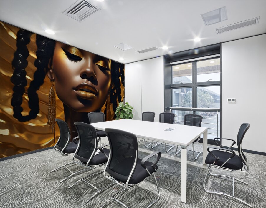 Gold and black 23 Wall Printing