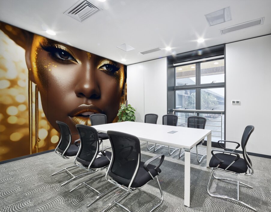 Gold and black 6 Wall Printing