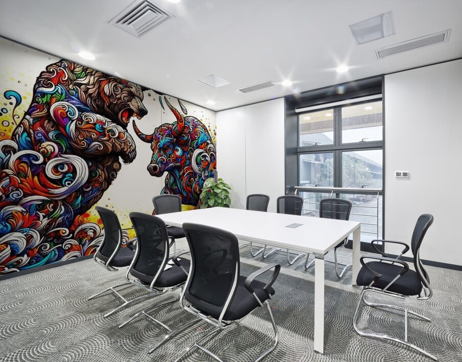 Bears And Bulls Wall Printing