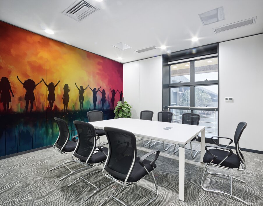 Close-up of a pretty red-haired girl with freckles evocative an Wall Printing