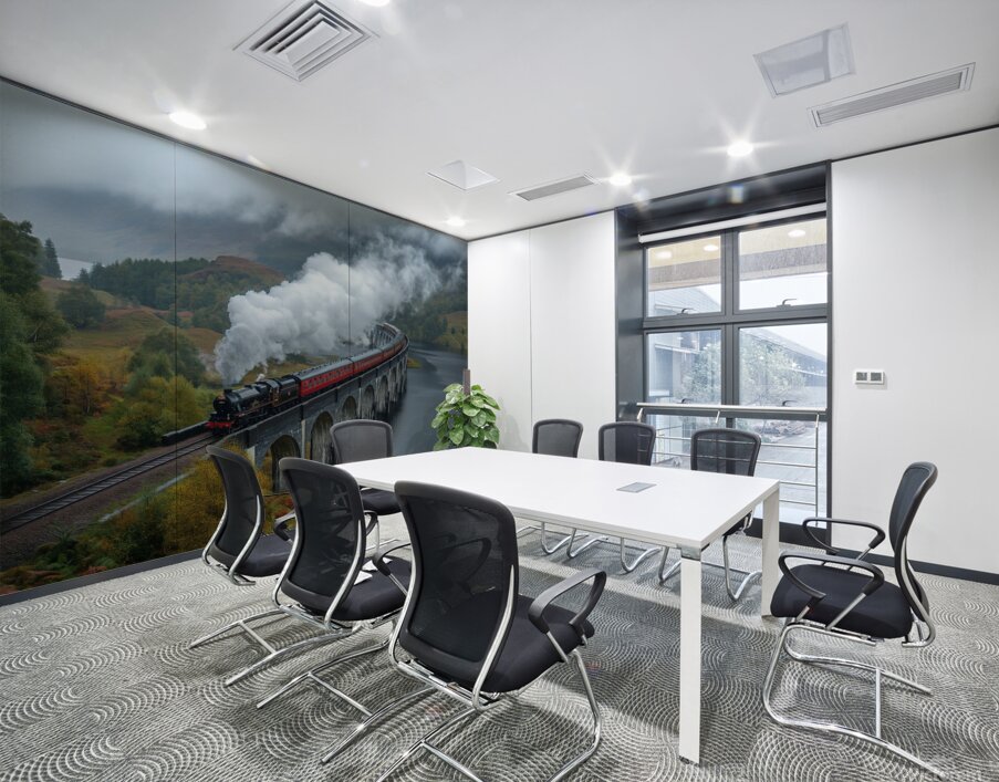 yakynuka Jacobite Express steam train crossing th Wall Printing