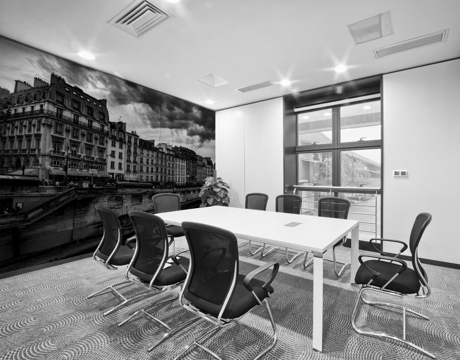 paris apartments along the river seine  horizonta Wall Printing