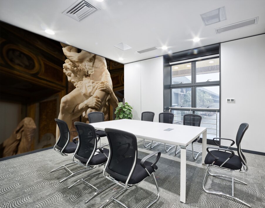 Rome Italy - Galleria Borghese museum - Aeneas Anchises and As Wall Printing