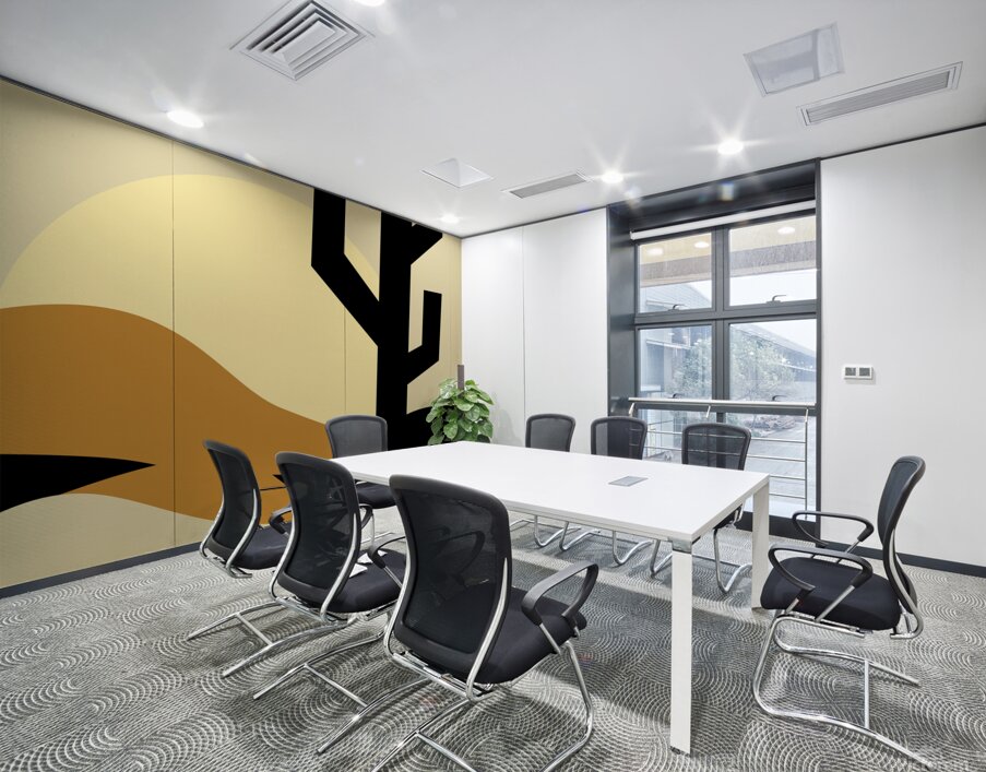 Desert Cactus Landscape Abstract Wall Printing