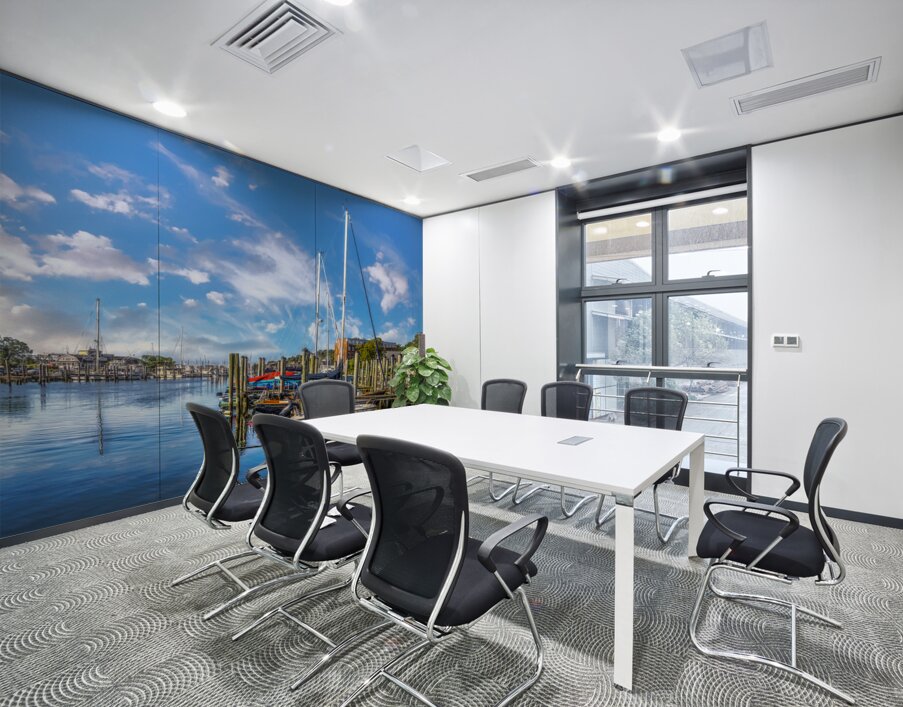 Blue Skies over Mystic River Wall Printing