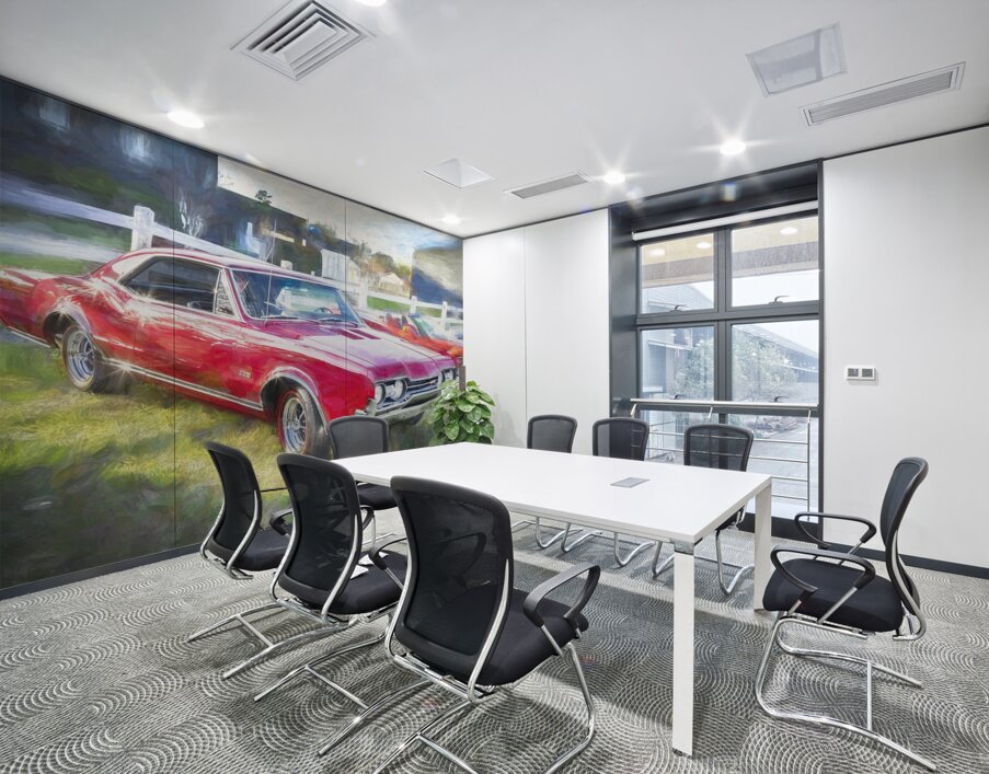 1967 Red Oldsmobile 442 X 5 Wall Printing