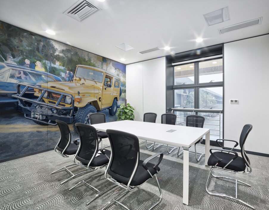 1978 Yellow Toyota Landcruiser X 5 Wall Printing