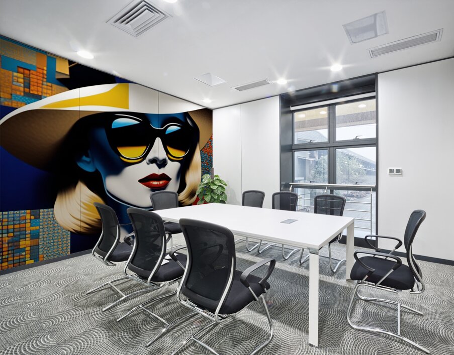 Sunny Lady in a Stylish Hat 5 Wall Printing