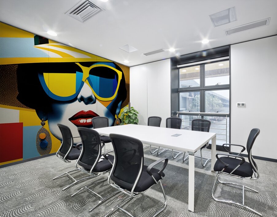 Sunny Lady in a Stylish Hat 6 Wall Printing